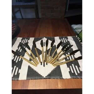 Vtg JH Golden Bouquet Flatware Silverware Dining Utensils Set of 4 Butter Knives
